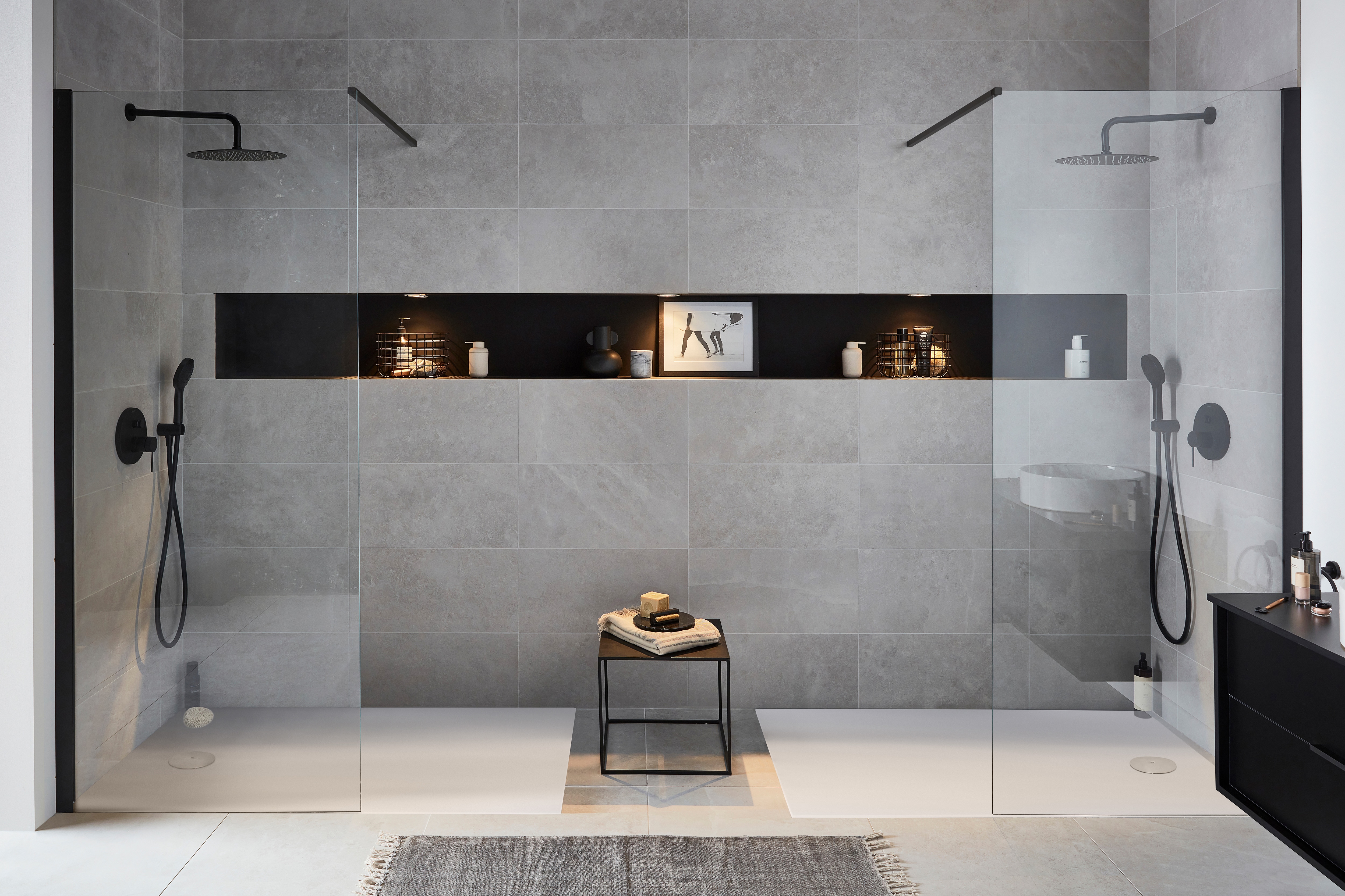 parois de douche en verre