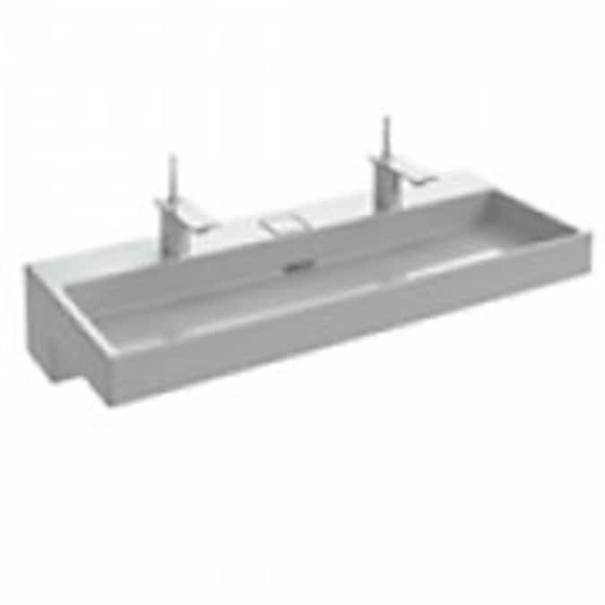 Simple vasque pour 2 robinets